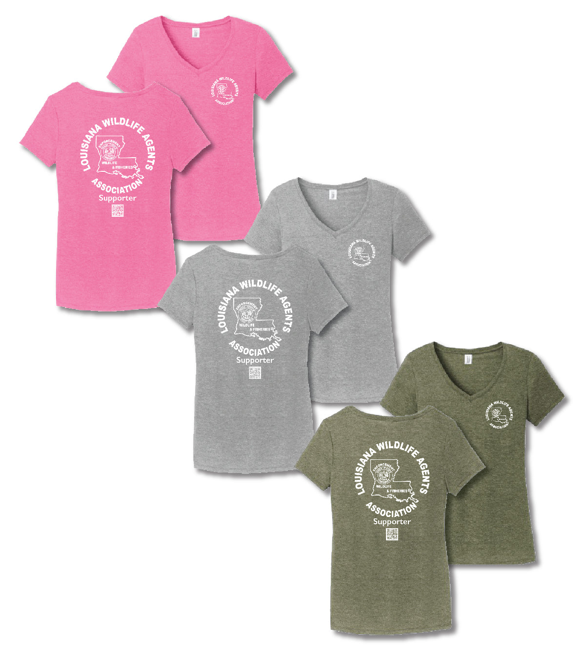 LWAA Supporter Ladies V-Neck (Circular Logo)
